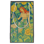 Vloeiende kindervrouw in zonnebloempitten klein cadeauzakje (Voorkant)