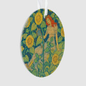 Vloeiende kindervrouw in zonnebloempitten ornament (voorkant)