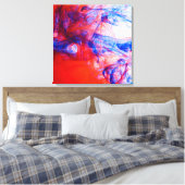 Vloeiende kleuren canvas afdruk (Insitu (Slaapkamer))
