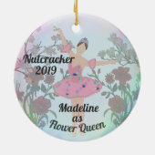 Vloeiende koningin/dauw-druppelnopper keramisch ornament (Achterkant)