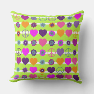 Vloeiende kracht Hecht Vredesbloei Patroon Buitenkussen