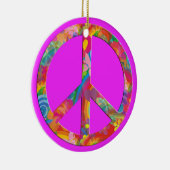 Vloeiende kracht | Roze Keramisch Ornament (Rechts)