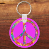 Vloeiende kracht | Roze Sleutelhanger (Voorkant)