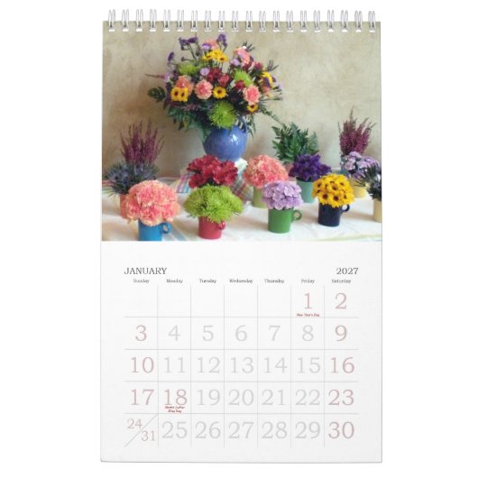 Vloeiende kunst van 2012 kalender (Jan 2027)