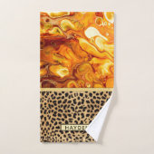 Vloeiende kunstzur Abstracte, persoonlijke luipaar Bad Handdoek (Handdoek)