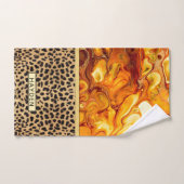 Vloeiende kunstzur Abstracte, persoonlijke luipaar Bad Handdoek (Handdoek)