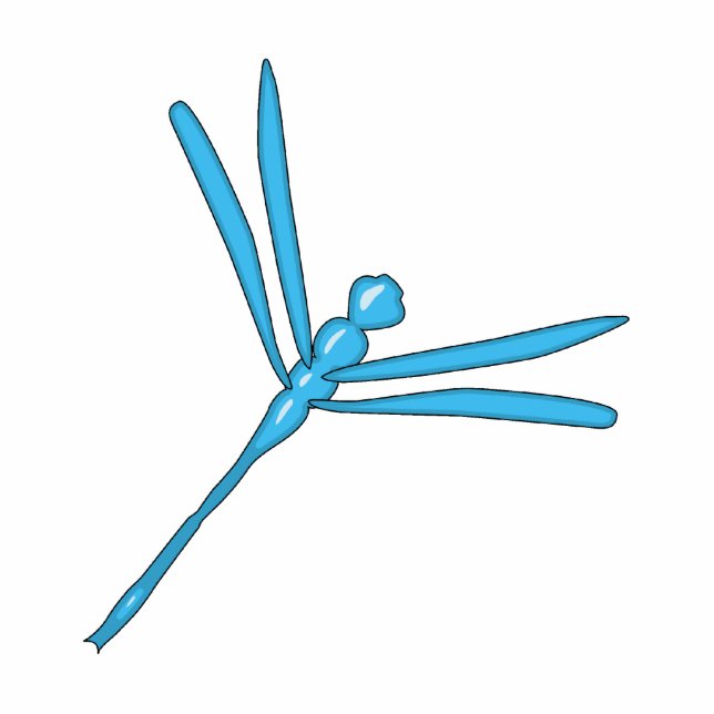 Vloeiende lichte blauwe dragonvlieg fotobeeldje sleutelhanger (Voorkant)