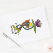 Vloeiende Lotus Yoga Sticker (Envelop)