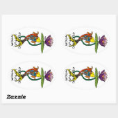 Vloeiende Lotus Yoga Sticker (Vel)