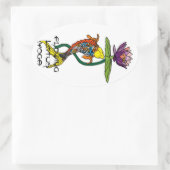 Vloeiende Lotus Yoga Sticker (Tas)