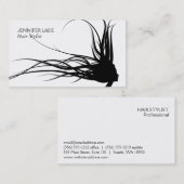 Vloeiende lucht (zwart) visitekaartje (Voorkant / Achterkant)