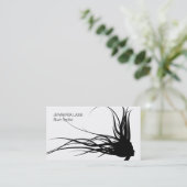 Vloeiende lucht (zwart) visitekaartje (Staand voorkant)