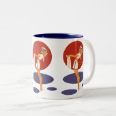 Vloeiende maaltijden tweekleurige koffiemok (Voorkant rechts)