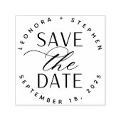 Vloeiende Manuscript Weddenschap sparen de Datum Zelfinktende Stempel (Design)