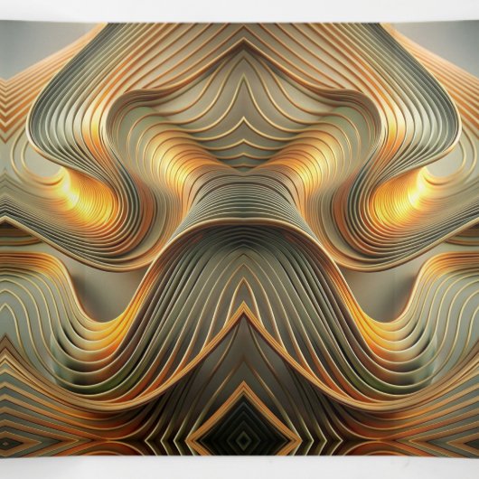 Vloeiende Moderne Gouden Zoete 16 Feestuitnodiging Drieluik Uitnodiging (Binnenkant midden)