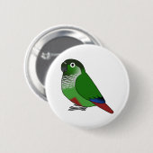 Vloeiende, normale, met groene kaak gekookte carto ronde button 5,7 cm (Voorkant /achterkant)