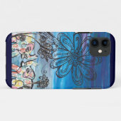 Vloeiende olifantennen iPhone Case (Achterkant (horizontaal))