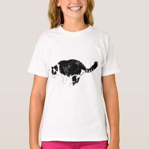 Vloeiende omtrek, moderne beweging t-shirt
