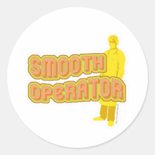 Vloeiende operator ronde sticker