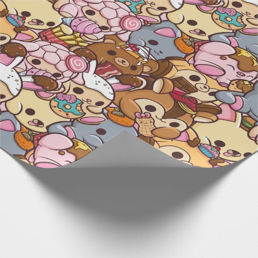 Vloeiende paddenstoel cadeaupapier (Hoek)