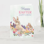 Vloeiende parade met paaspakketkaart kaart (Voorkant)