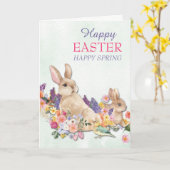 Vloeiende parade met paaspakketkaart kaart (Gele Bloem)