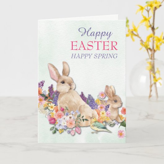 Vloeiende parade met paaspakketkaart kaart (Gele Bloem)