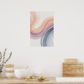 Vloeiende Pastels Poster (Keuken)