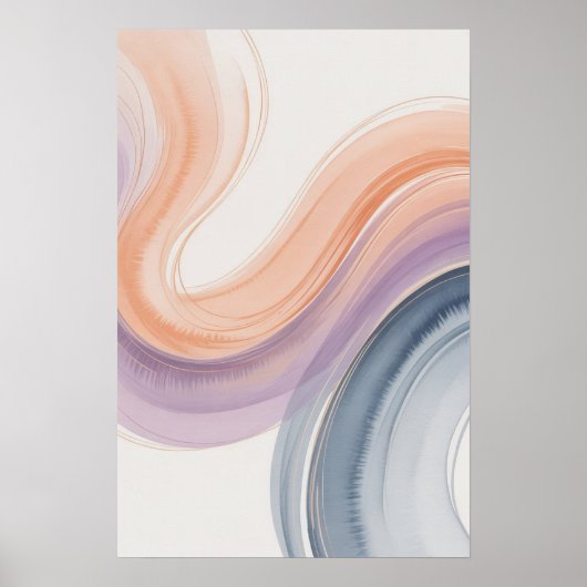 Vloeiende Pastels Poster (Voorkant)
