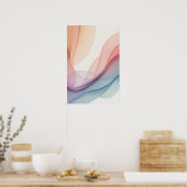 Vloeiende Pastels Poster (Keuken)
