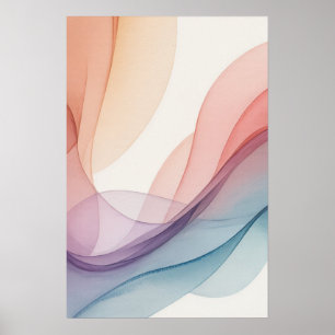 Vloeiende Pastels Poster
