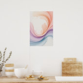 Vloeiende Pastels Poster (Keuken)