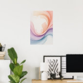 Vloeiende Pastels Poster (Thuiskantoor)