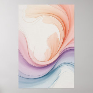 Vloeiende Pastels Poster