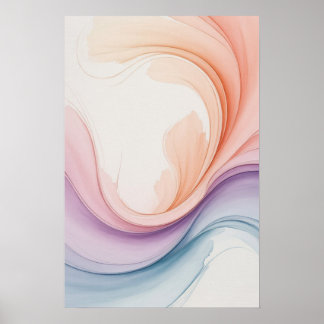 Vloeiende Pastels Poster