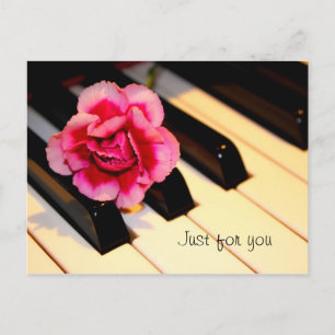 Vloeiende piano, alleen voor jou briefkaart