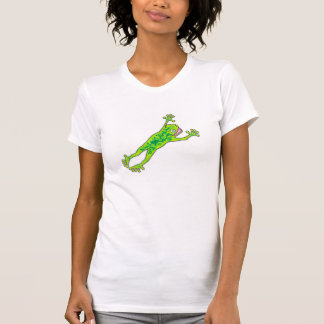 Vloeiende rand met tekst op achterzijde t-shirt