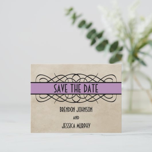 Vloeiende rand Opslaan Datum Briefkaart (Staand voorkant)