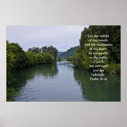 Vloeiende rivierafdrukken met Scriptversie Poster (Voorkant)