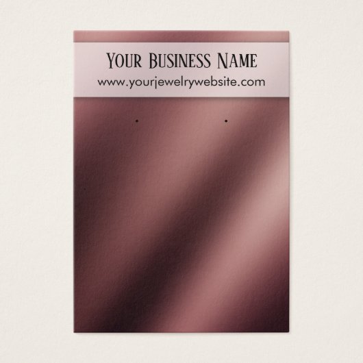 Vloeiende Roos Gold Ombre Earring Holder Display K Visitekaartjes (Voorkant)