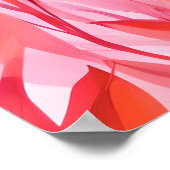 vloeiende roze bloem poster (Hoek)