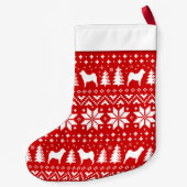 Vloeiende schokdemper Silhouettes Pattern Cute Hon Kleine Kerstsok (Achterkant)