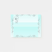 Vloeiende schoonheid Aqua Sticky Notes (Voorkant)