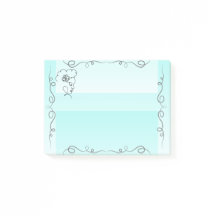 Vloeiende schoonheid Aqua Sticky Notes
