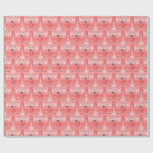 Vloeiende schoonheid: Coral Line Art Gift Wrap Rol Cadeaupapier (Vlak)