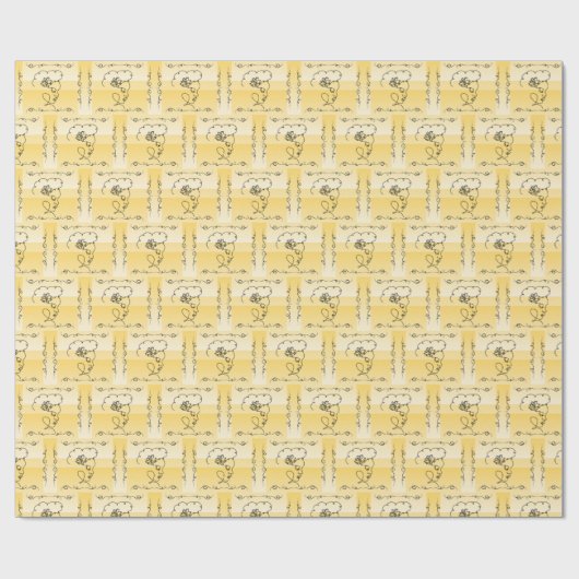 Vloeiende schoonheid: Goldenrod Line Art Gift Wrap Cadeaupapier (Vlak)
