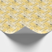 Vloeiende schoonheid: Goldenrod Line Art Gift Wrap Cadeaupapier (Hoek)