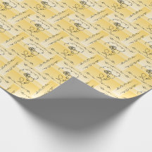 Vloeiende schoonheid: Goldenrod Line Art Gift Wrap