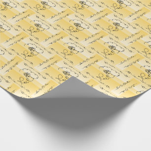Vloeiende schoonheid: Goldenrod Line Art Gift Wrap Cadeaupapier
