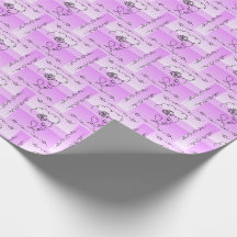 Vloeiende schoonheid: Lavendel Line Art Gift Wrap